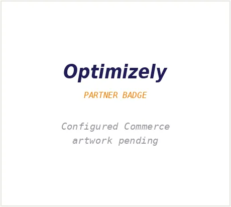 Optimizely partner badge, Configured Commerce — artwork pending