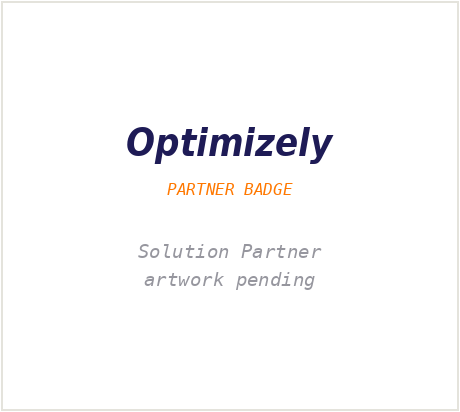 Optimizely Solution Partner badge — artwork pending