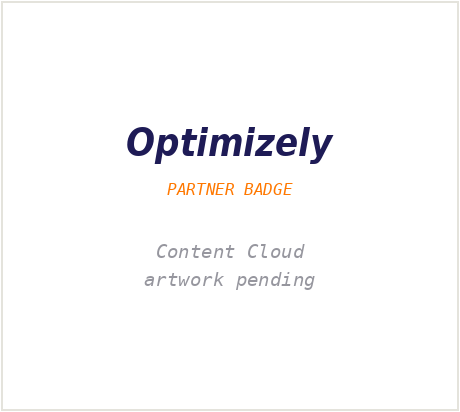 Optimizely partner badge, Content Cloud — artwork pending